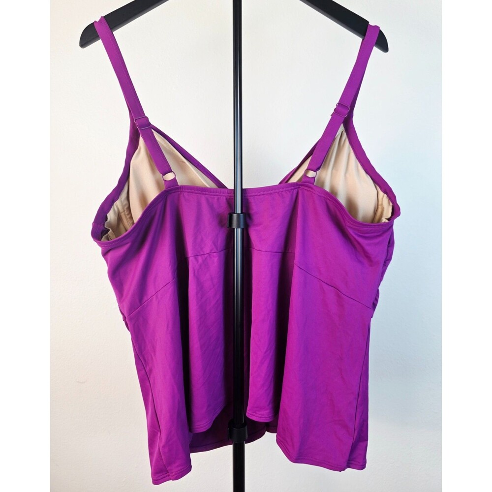 COCO REEF PLUS SIZED Dark Magenta 2-Piece Bathing Suit Sz 22/44C/2X NEW W/ TAGS - Picture 4 of 16